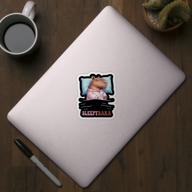 Capybara Sleepybara Rodent by JessArty